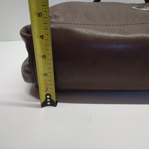 Fossil Maddox Brown Leather Bar Satchel Handbag - Picture 12 of 16